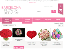 Tablet Screenshot of barcelonaflowerdelivery.com